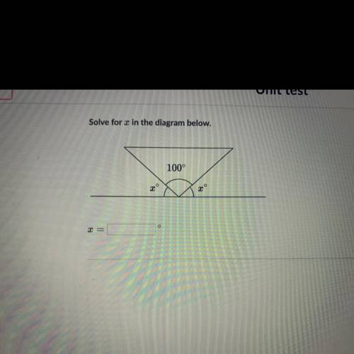 Solve for x in the diagram below. PLEASE