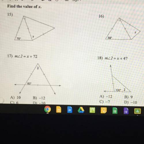 Find the value of X
Can u guys pleaseee help me ASAP!? Thx!!:)
(All 4)