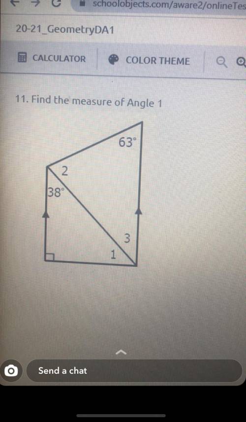 Please help,finding the measure of angle 2 &3
I know that angle 1 =52