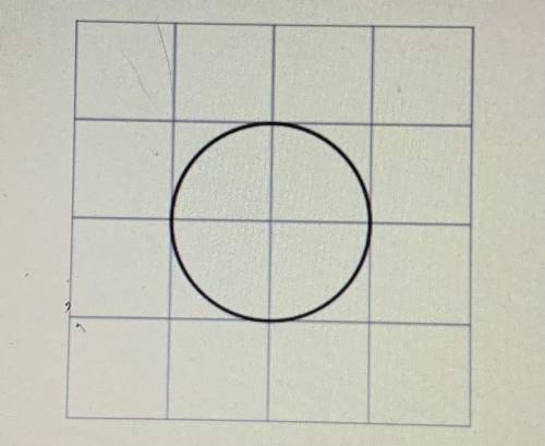 (60 Points)

Here is a picture of a circle. Each square represents 1 square unit. 
Explain why the