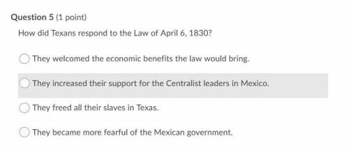 How did settlers in Texas react to the law of April 6 , 1830