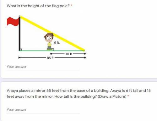 GEOMETRY what is the height of the flag pole