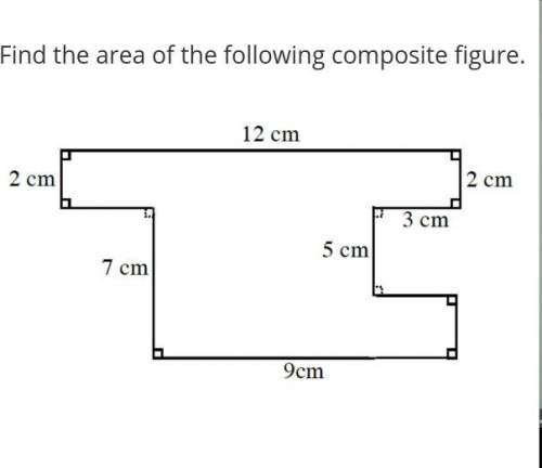 What is the area of the composite figure? Please answer need the answer now!