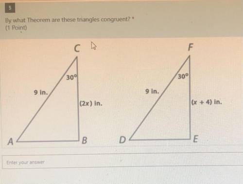 By what theorem are these triangles congruent?