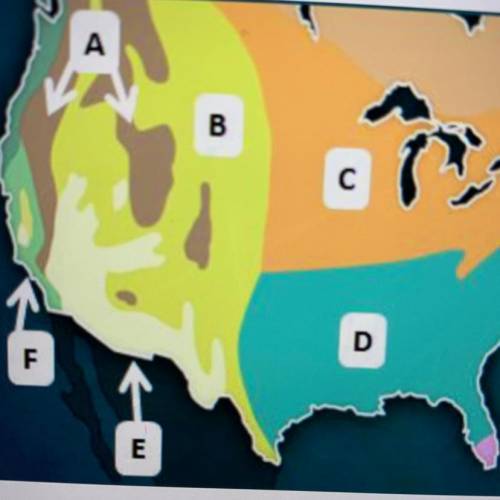 Look at the map above which of the following climate regions is represented in the lower 48 states