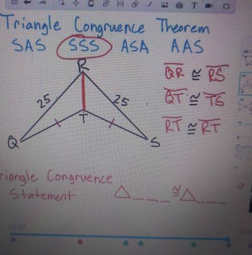 What triangle is Triangle TRQ congruent too