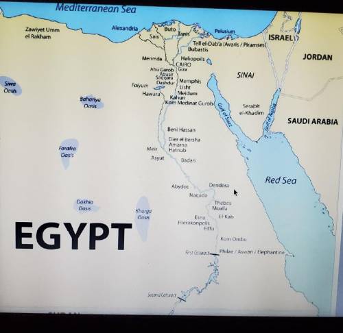 Using the map which inference can be made out of the ancient Egyption civilization?