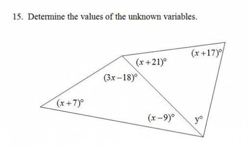 I Give Brainiest

Hint: You must find x first by using Triangle sum theorem for the triangle on th