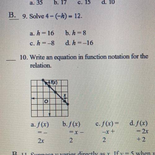 I need help with 10 please
