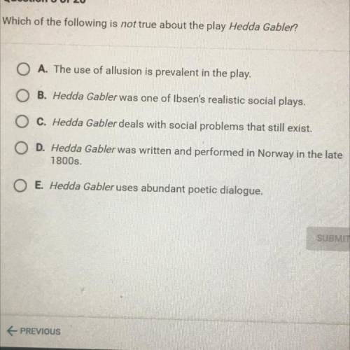 Which of the following is not true about the play Hedda Gabler