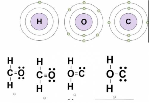 Please answer quick!

Which diagram shows how the covalent bonds most likely form in a formaldehyd