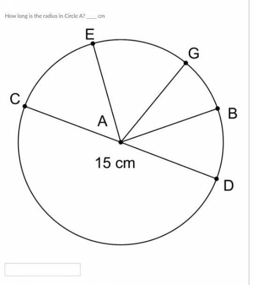 How long is the radius in Circle A? ____ cm
PLEASE ANSWER ASAP