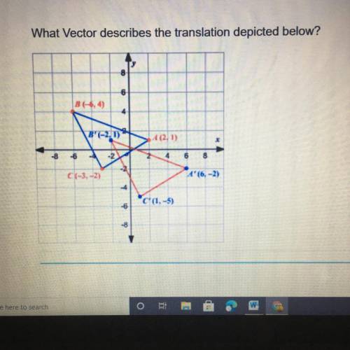 What vector describes the translation depicted below ( image) please help means entire world￼￼￼ !!!