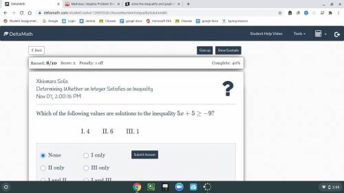 Which of the following values are solutions to the inequality