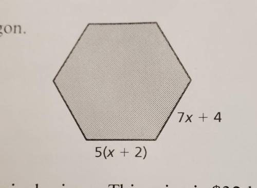 Find the perimeter of the regular polygon.