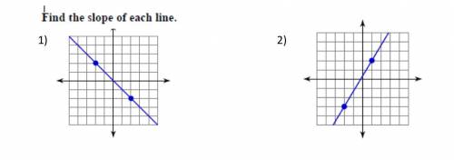 Find the slope for each line :)