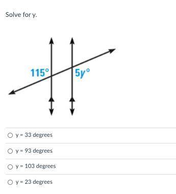 URGENT 8TH GRADE Solve for y.