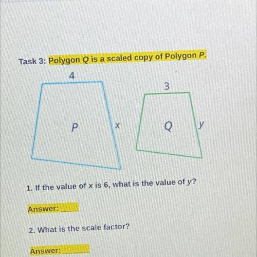 If the value of x is 6 what is the value of y PIC included
PlEASE help hurry
