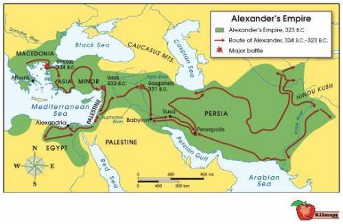 According to this map, places that experienced the Hellenistic Age included

West Africa and Russi