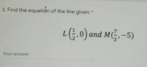 Please find equation of line and show steps