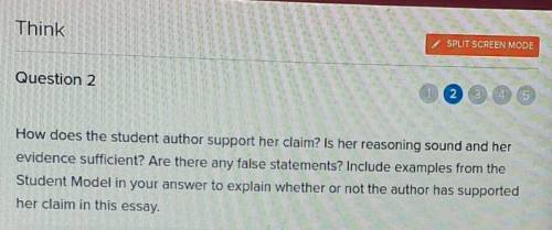 How does the student author support her claim? Is her reasoning sound and her evidence sufficient?