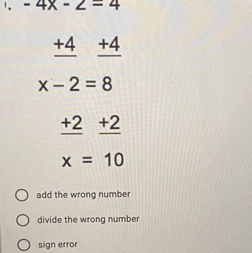 What is the error made by the student?