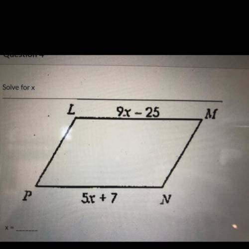 Solve for x
X=
Please explain how you got the answer.
