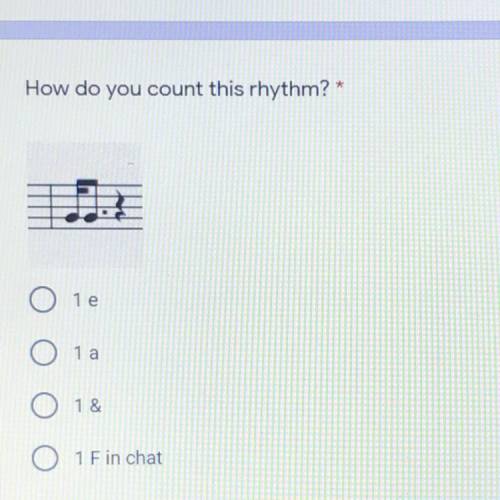 How do you count this rhythm?*
10 points
1 e
1 a
1 &
1 F in chat
