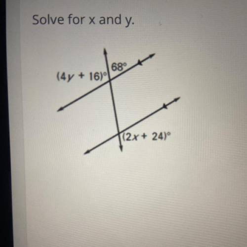 HELP ASAP SOLVE FOR X AND Y