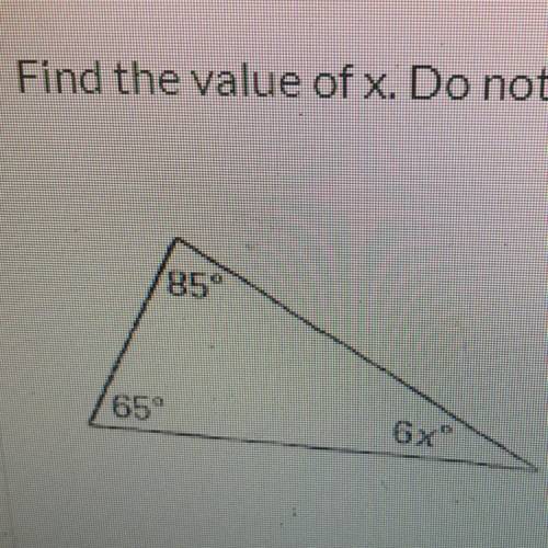 If anyone could help me find the value of x I would appreciate it