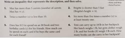 Could somebody do these? 1-6