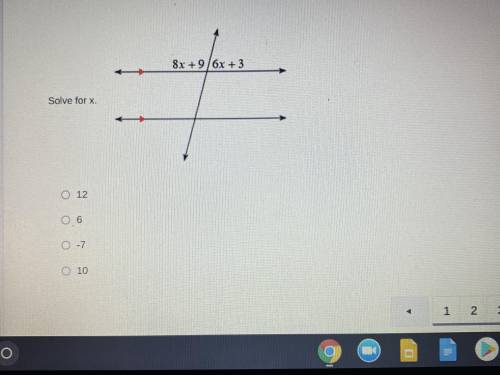 I need help ! Solve for x