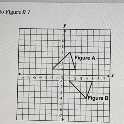 Which of f the following transformations maps Figure A onto Figure B?