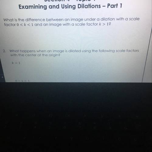 What is the difference bettween an image under a dilation with a scale factor 01
