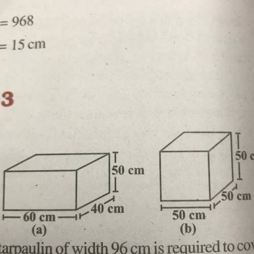 EXERCISE 11.3

1. There are two cuboidal boxes as
shown in the adjoining figure. Which
box require