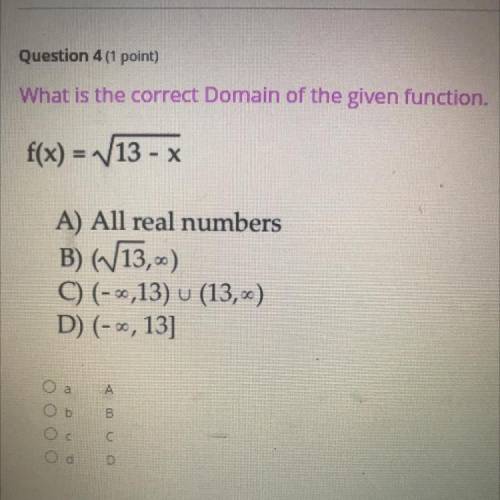 What is the correct domain of the given function