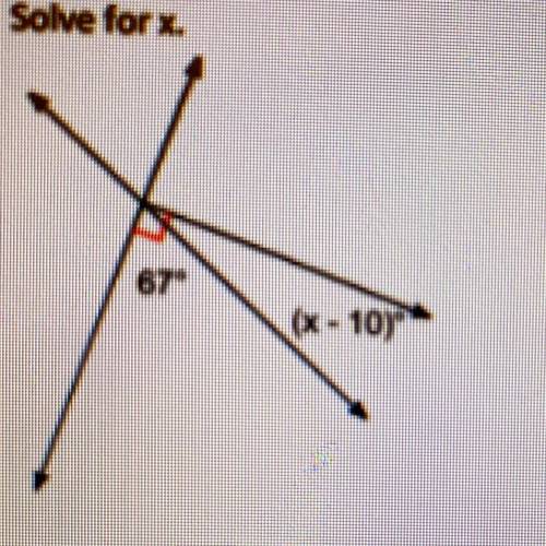 Solve for x in this equation.