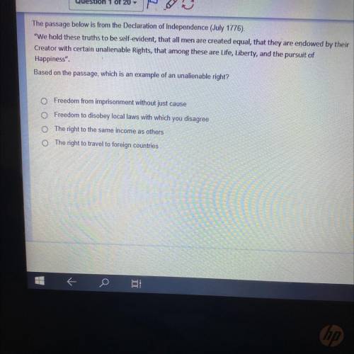 Help please!
I need help on this test about history