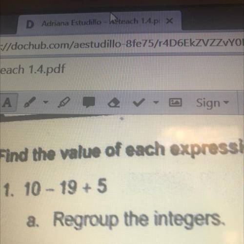 Regroup the integers
