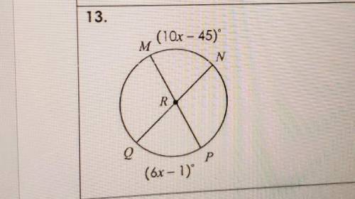 In this problem I need to find x.