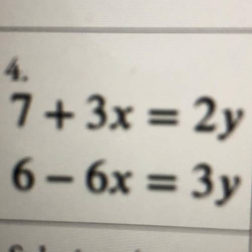 What does y and x equals using elimination