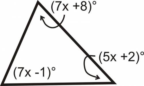 Sum of Angles
Find the value of x and the measure of every angle.
It is Geometry