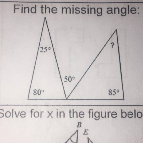 Find the missing angle: