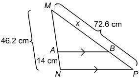 What is the value of x?

PLEASE HELP ME~~
Enter your answer, as a decimal, in the box.
cm
Triangle
