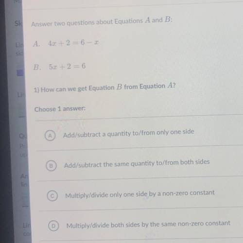 Brainliest to right answer also based on answer 1 are the equations equivalent?