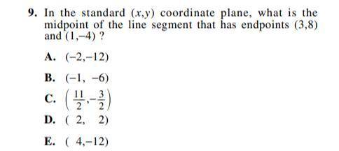 What is the midpoint of the line segment that has endpoints (3,8) and (1,−4) ?