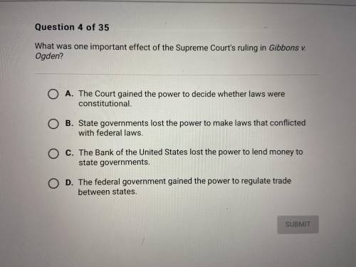 What was one important effect of the supreme court ruling in gibbons v ogden?
