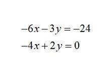 To solve the following system by elimination of the x terms, if the first equation were multiplied
