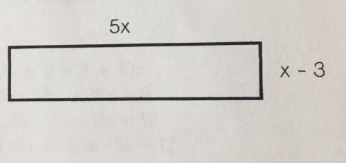The perimeter of the rectangle is 42 inches. Find the value of x.