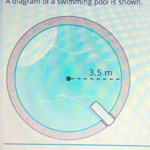 A diagram of a swimming pool is shown.

3.5 m
What is the approximate circumference of the swimmin